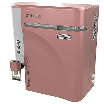 PUROSIS PUROAQUA Pink | water purifier for home with water saving Technology | RO+ALK | 9Ltr capacity | Suitable For Borewell,Municipal Water