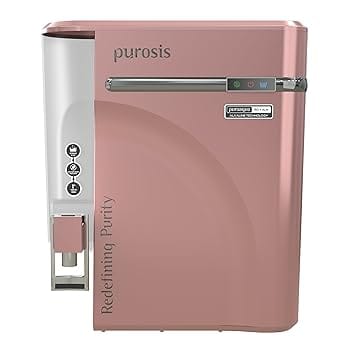 PUROSIS PUROAQUA Pink | water purifier for home with water saving Technology | RO+ALK | 9Ltr capacity | Suitable For Borewell,Municipal Water