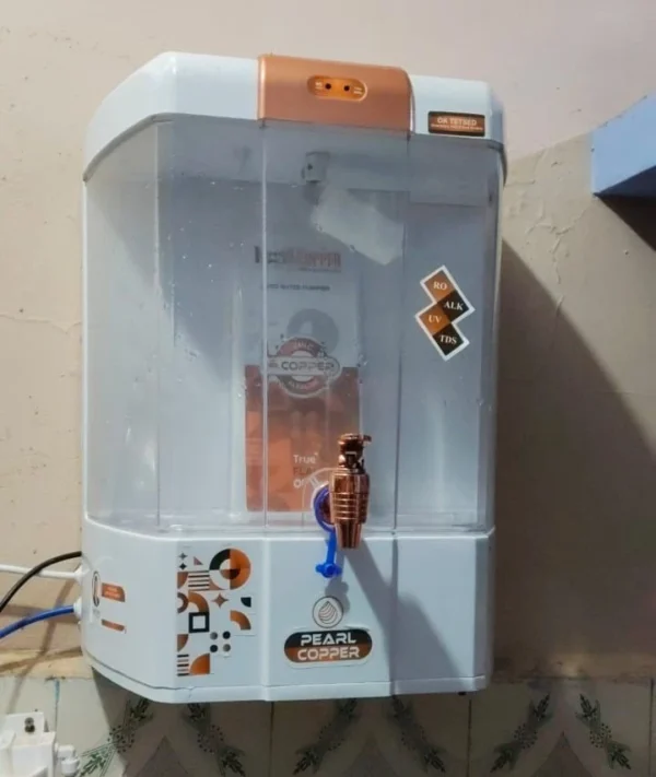 Copper Pearl RO Water Purifier with Alkaline&Copper Filter | 12L Storage | Wall Mount | With Mineral Cartridge - Image 2