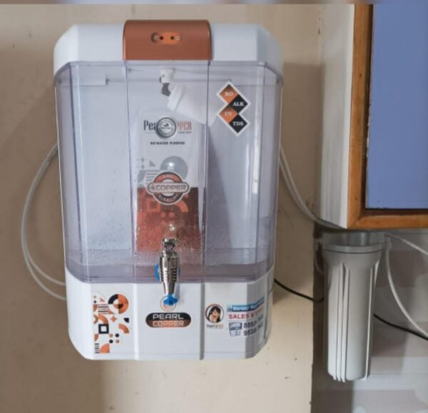 Copper Pearl RO Water Purifier with Alkaline&Copper Filter | 12L Storage | Wall Mount | With Mineral Cartridge - Image 3